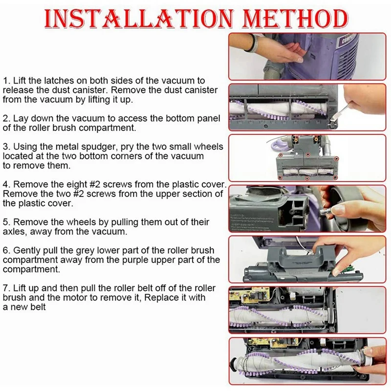 Ceinture de rechange pour aspirateur Shlavabo, série NV350, NV351, NV352, NVlix, navigateur Lift-Away Pro, paquet de 4