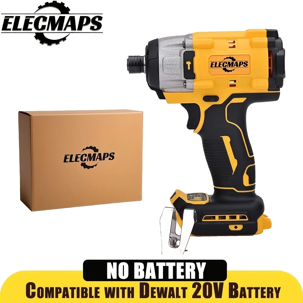 

Ударный шуруповерт 1/4 дюйма, совместимый с аккумулятором Dewalt 20В, 0-2800 об/мин, с индикатором работы, идеально подходит для дома