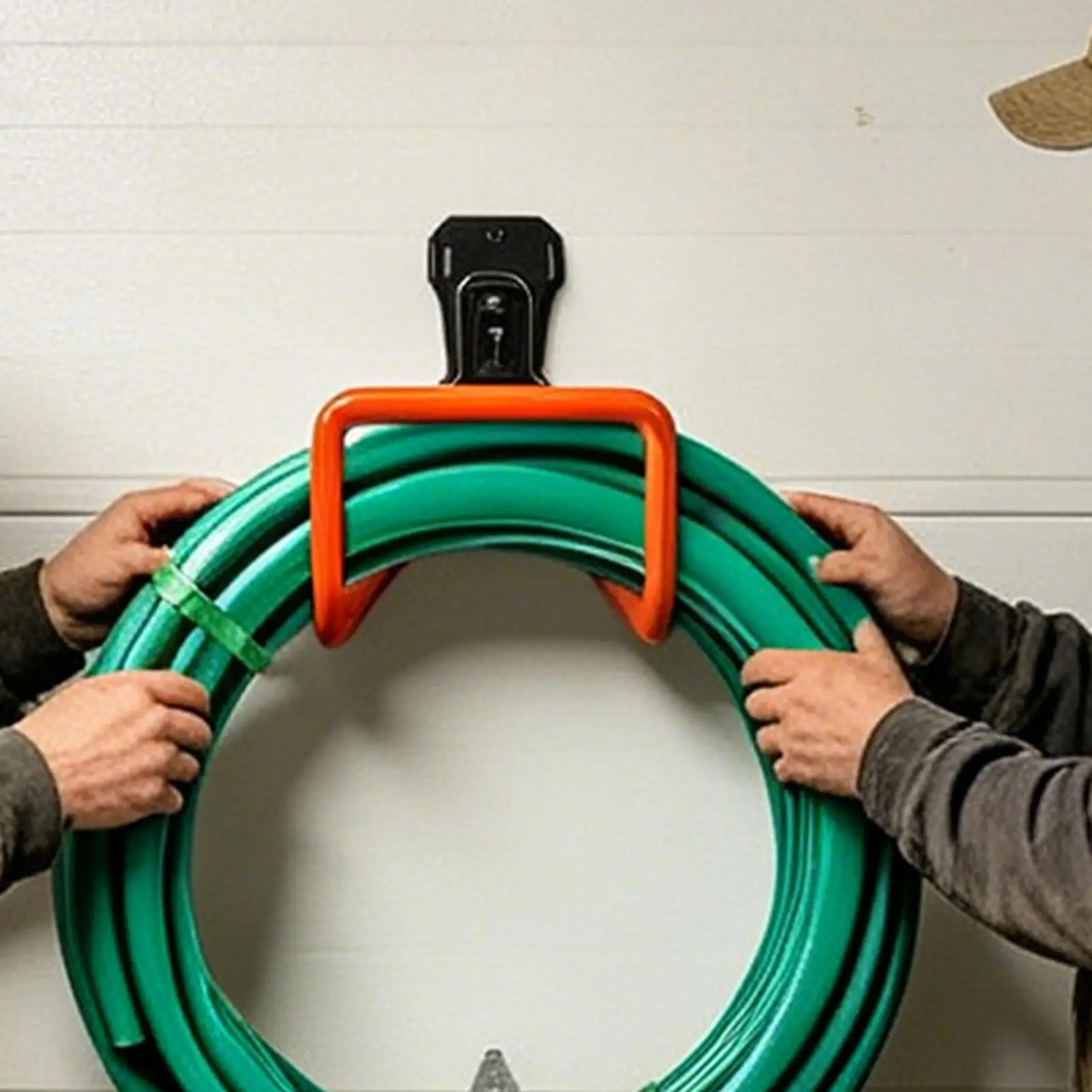 

Garden Hose Holder Heavy Duty Metal Hanger Wall Mounted Tools Water Hose Holder Water Hose & Extension Cord Storage for Yard