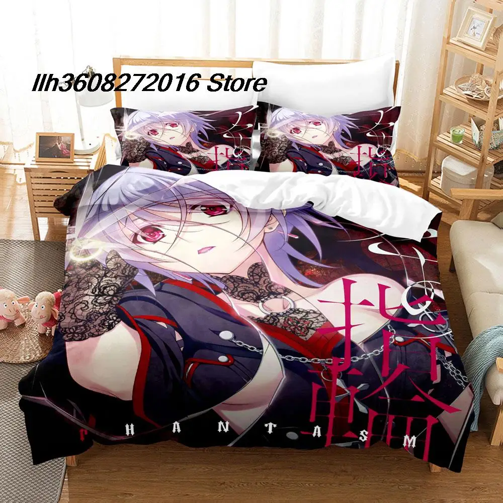 2025 Kawaii Steins Gate Bedding Set Single Twin Full Queen King Size Bed Set Aldult Kid Bedroom 3D Anime Bed Sheet Set funda nor