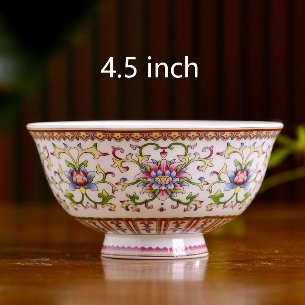 4.5 Inch Jingdezhen Ramen Bowl Ceramic Bone china Rice Soup Bowls Container Home Kitchen Dinnerware Tableware Accessories Crafts