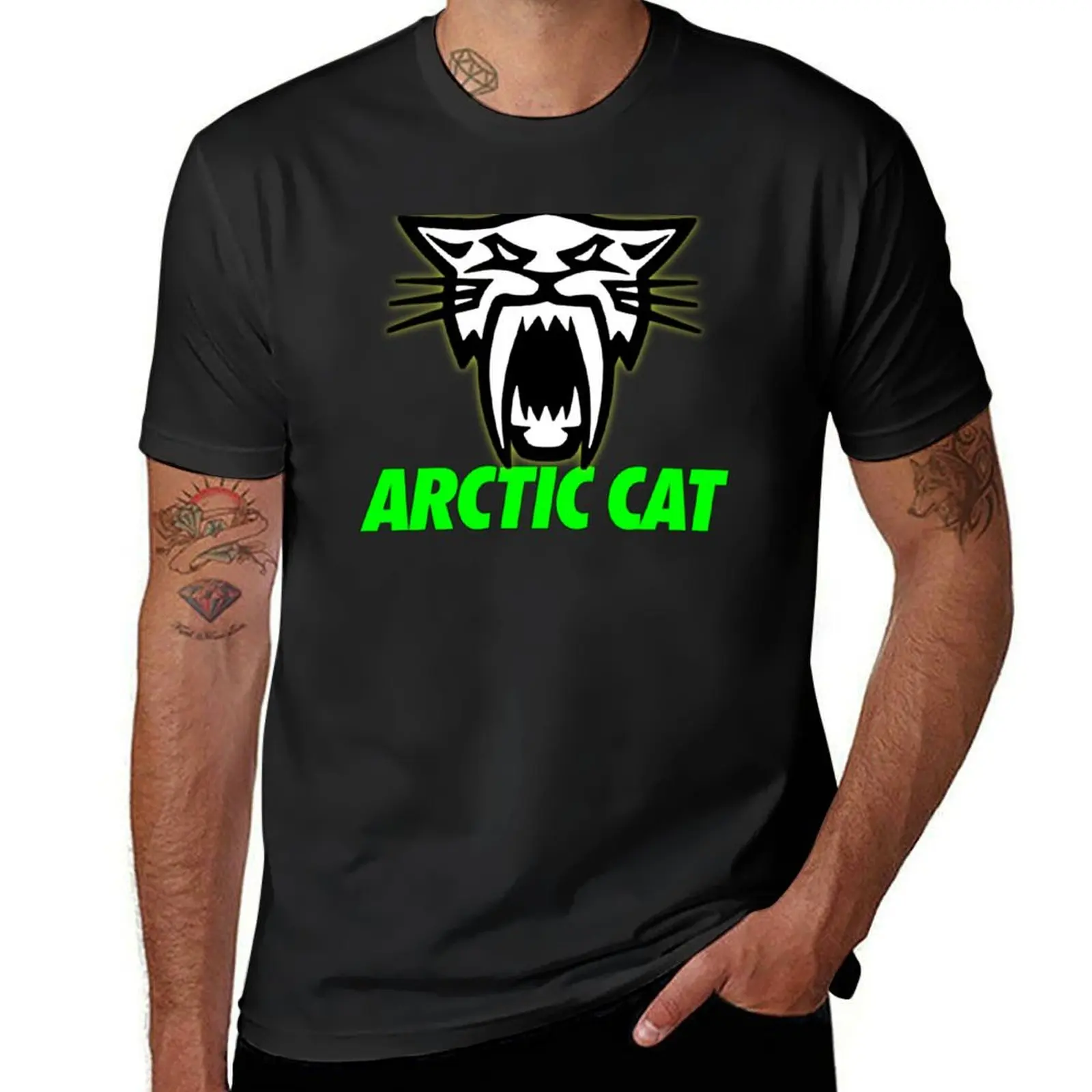 

arctic cat T-Shirt korean fashion sports fans Men's clothing