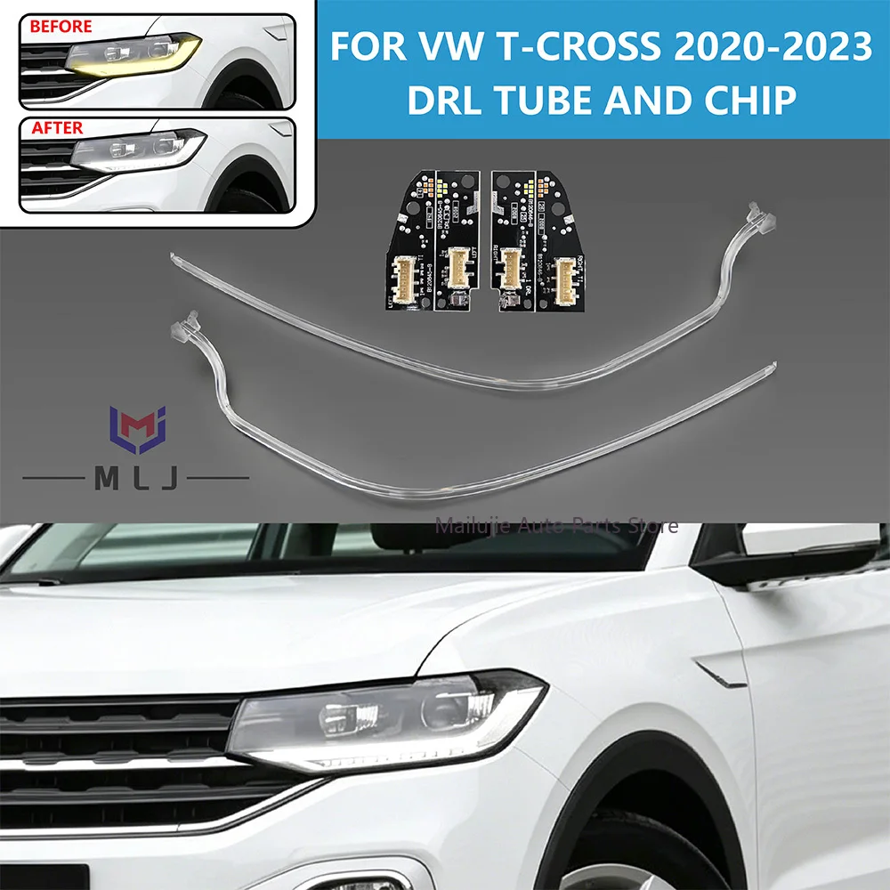 2GM998478 2GM998479 DRL Module Chip Light Guide Strip For VW T-CROSS 2020-2023 Headlight LED car Accessories B120845-B B120846-B