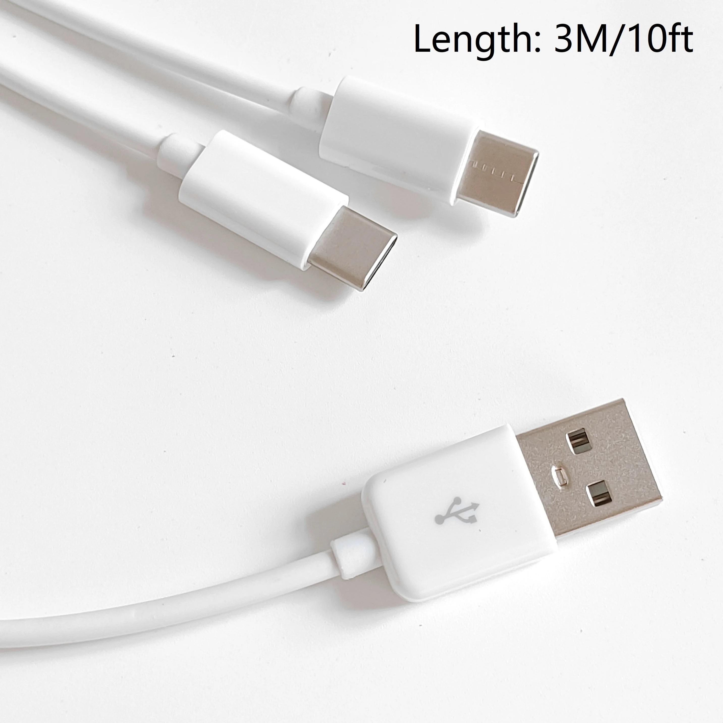 3meter 10ft 2 in 1 USB to Dual Type C Charger Cable Power 2 Type C Devices at once for PS5 and Galaxy S21 and Mate 40 and more