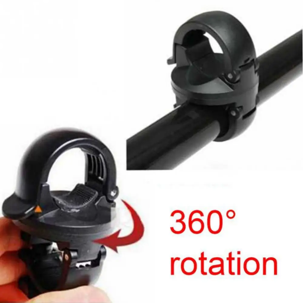 Bicycle LED Flashlight Holder Clip 360 Degree Mountain Bike Rotating Handlebar Light Torch Mount Front Lights Bracket