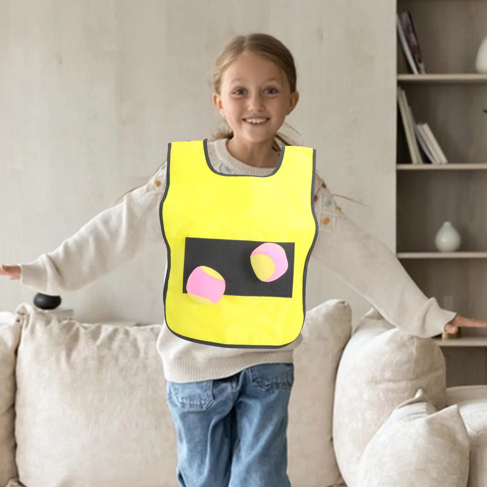 1 zestaw Lepkie Kamizelki Zabawki dla Dzieci Czerwony Żółty Niebieski Piłki Sportowe Zabawki na Imprezę na Zewnątrz Sprzęt do Gier Rekwizyty Materiał Materiałowy