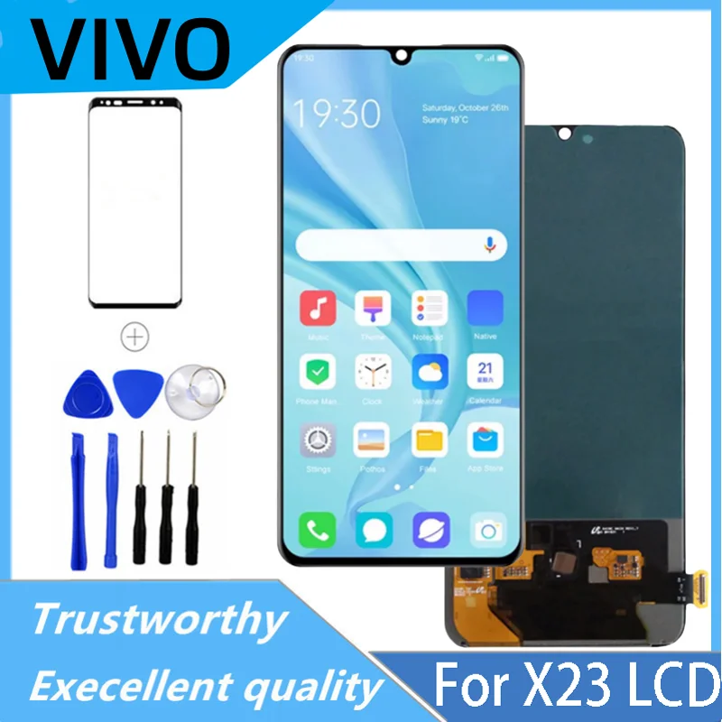 

AAA+ 100% tested 6.41 inch For Vivo iQOO / V11 / V11 Pro 1804 / X21s / X23 V1809A LCD Display Touch Screen Digitizer Assembly