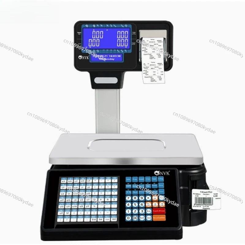 Commercial Electronic Barcode Weighing Scale Integrated Cash Register for Supermarket Fruit Store Deli Ticket Printing