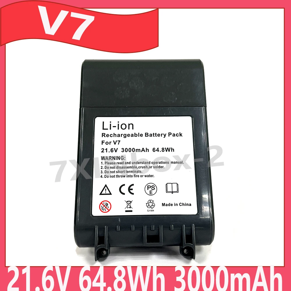 V7 21.6V 64.8Wh 3000mAh Battery For Dyson V7 SV11 Motorhead V7 V7 Animal Vacuum Cleaner Replacement Power Tools Battery
