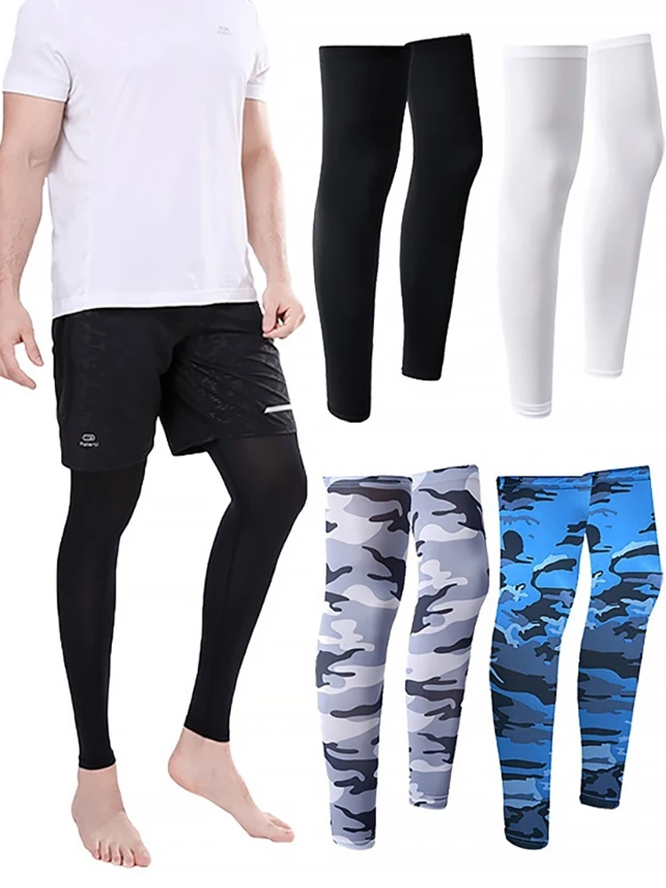 AliExpress NONE GTUBIKE New Leg Sleeves Summer Sun Protection Cooling Running Leg Covers Sports Cycling Elastic Ice Silk Basketball Calf Sleeve