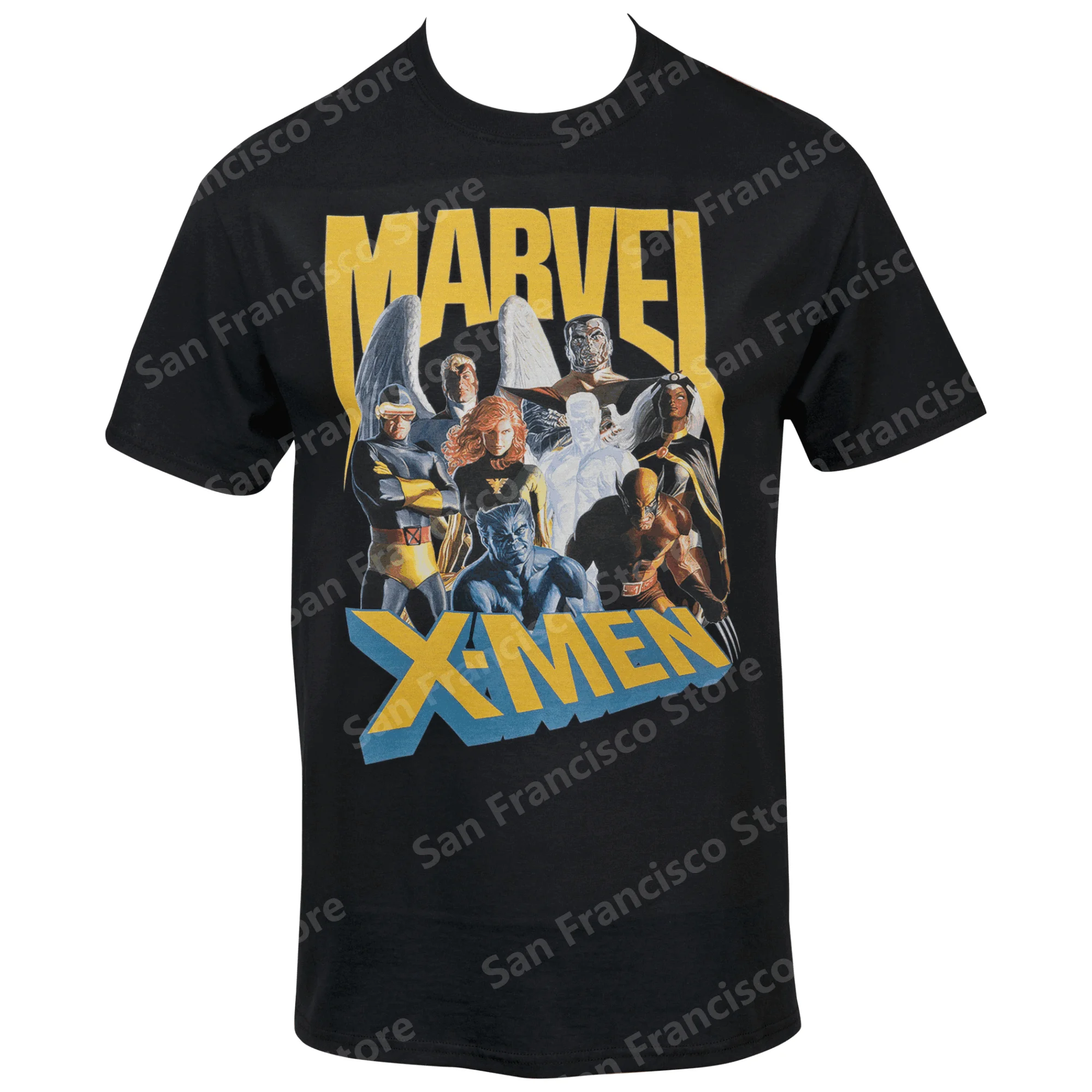 Summer Marvel X-Men Characters Lineup New Sublimation Boy Art T-Shirt KID/Adult Short Sleeve Crew Collar Casual Street Wear