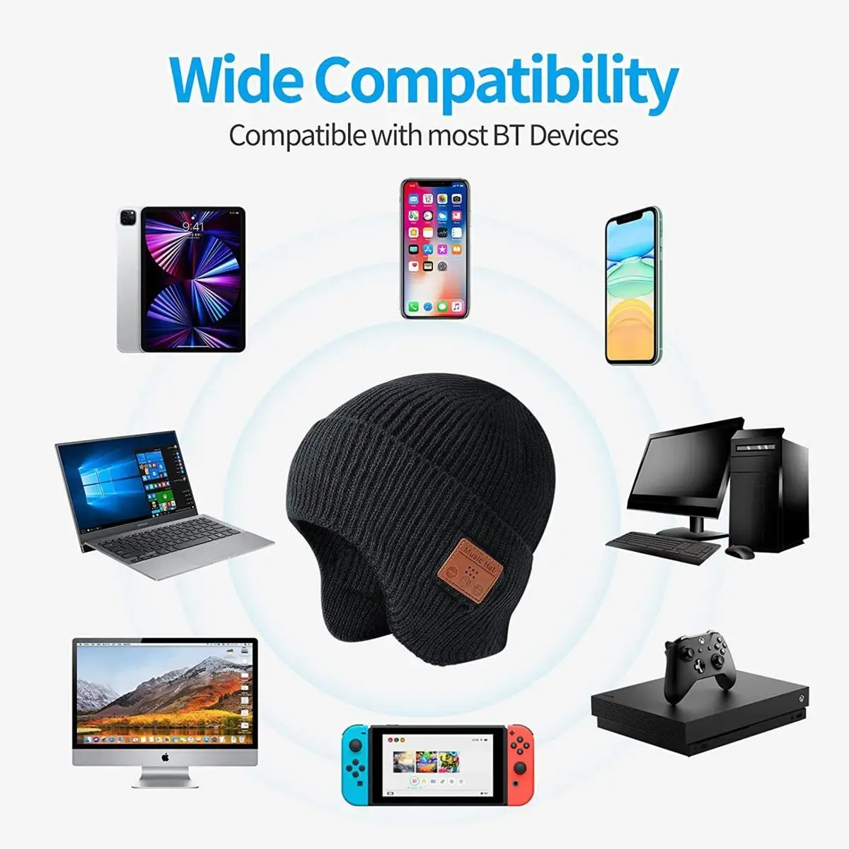 Ows Earphone Olahraga On-Ear Tunggal Tahan Air Bluetooth Nirkabel Pengurang Kebisingan Earset Kantor Konduksi Udara untuk Apple Android