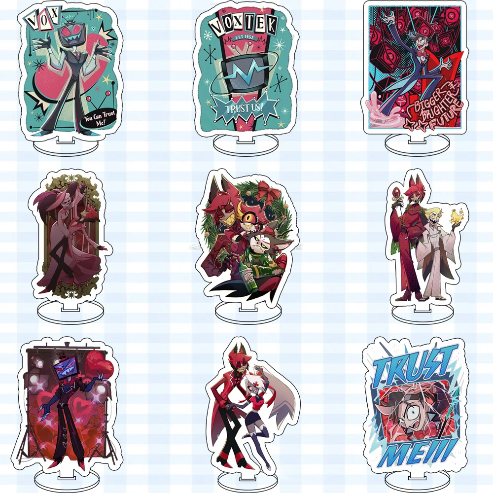 

Hazbin Hotel Vox Husk Alastor Vaggie Lucifer Morningstar 15cm Acrylic Stand Peripheral Desktop Ornament Cartoons Festival Gift