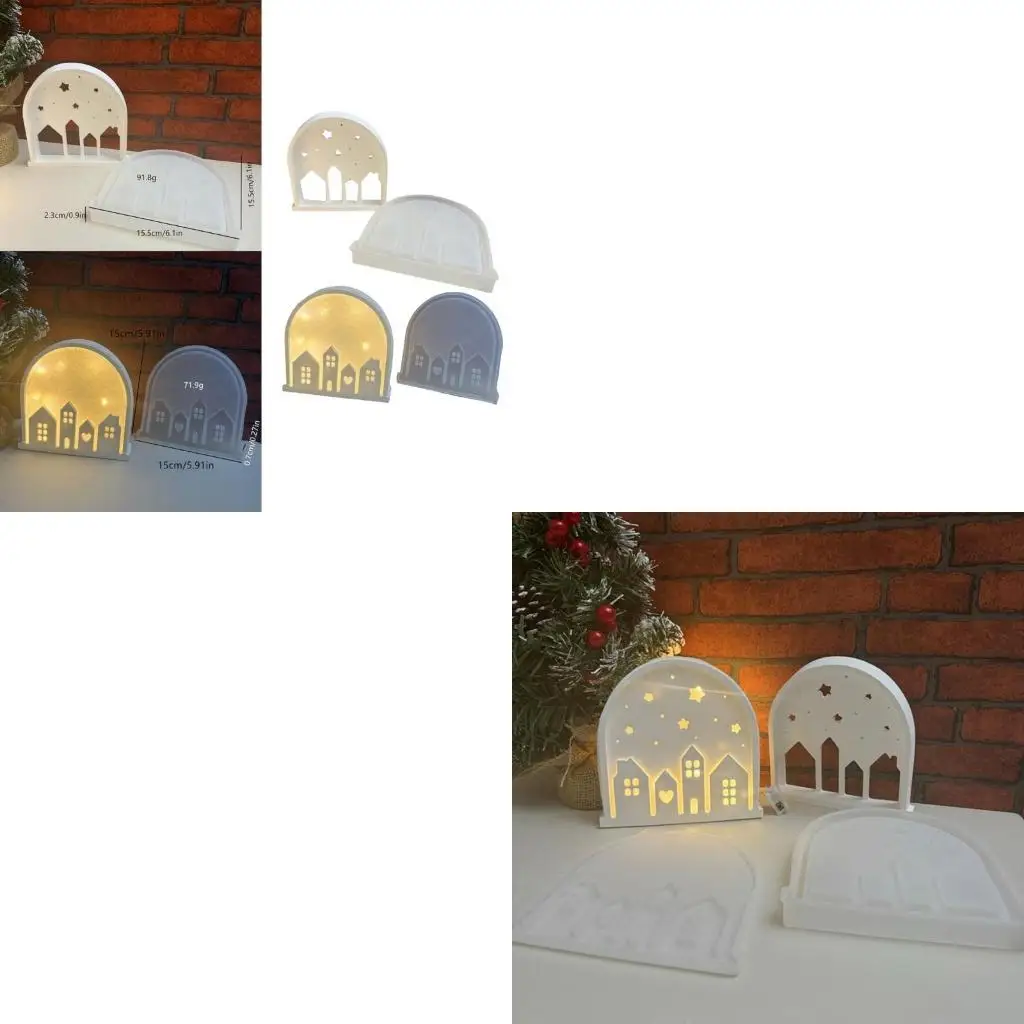 

Легкосъемная силиконовая форма для ночника ручной работы, декоративная форма для подсвечника в форме дома, форма для украшения