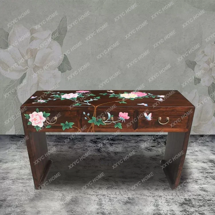 Modern new Chinese-style painted camphor wood computer office writing desk