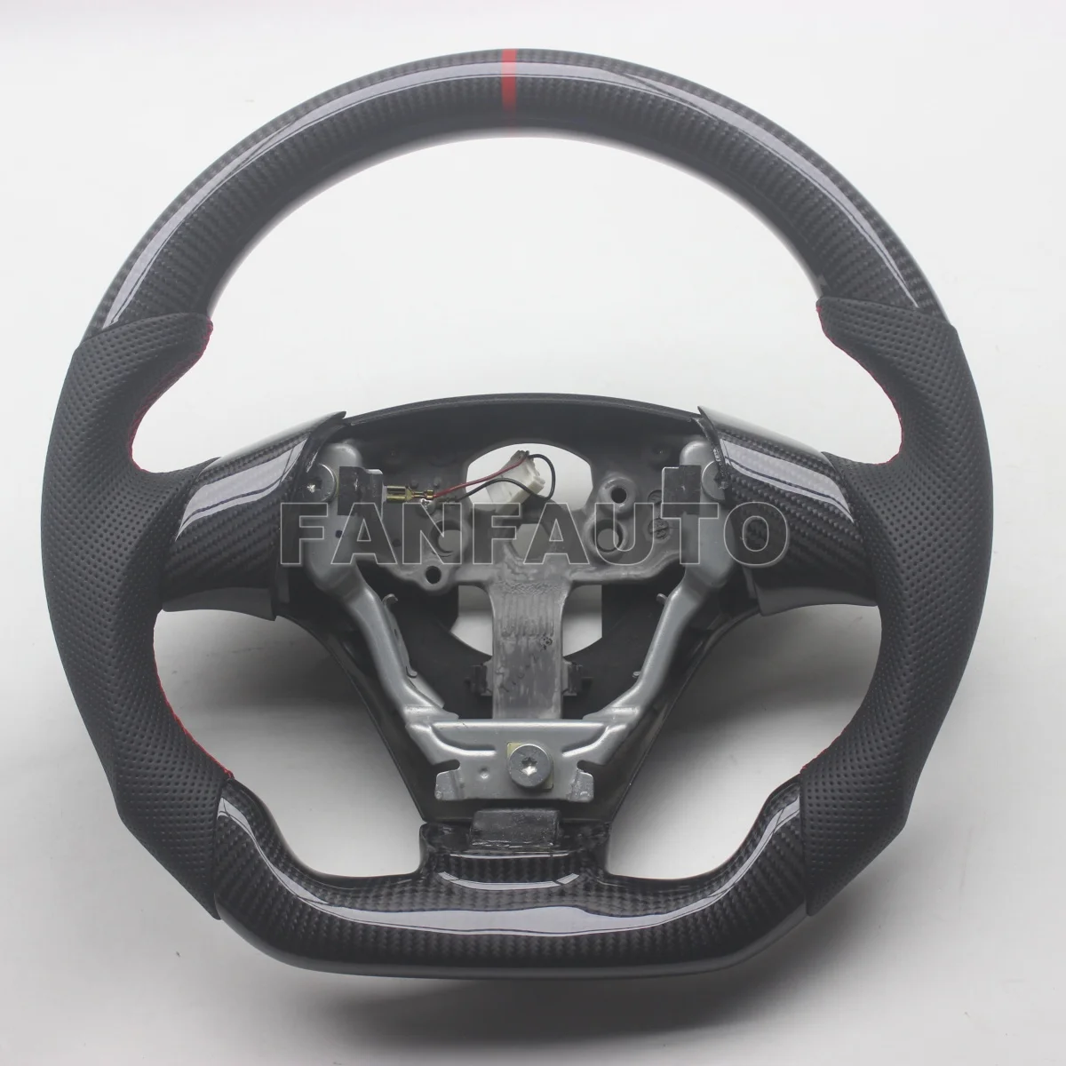 Vervangend Echt Koolstofvezel Stuurwiel Met Leer Voor Mazda 3 Mazda3 Mazdaspeed3 2004-2008
