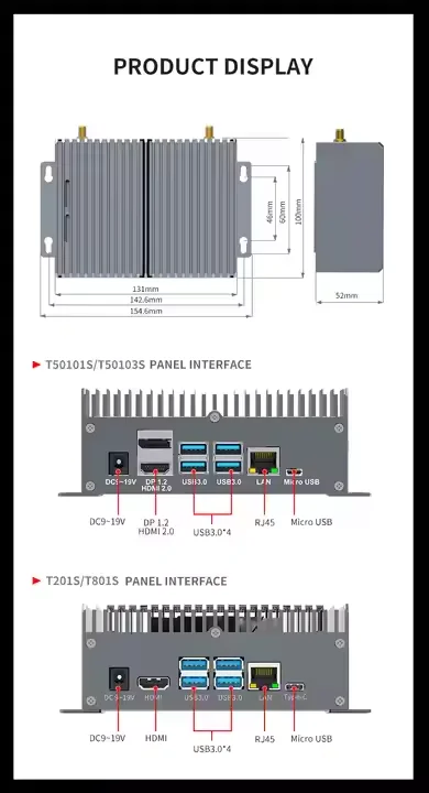 AI Development Board NVIDIA Jetson Orin Nx Super 16GB 100TOPS Core Carrier Board Jetson Developer Kits AI Edge Computer T801S