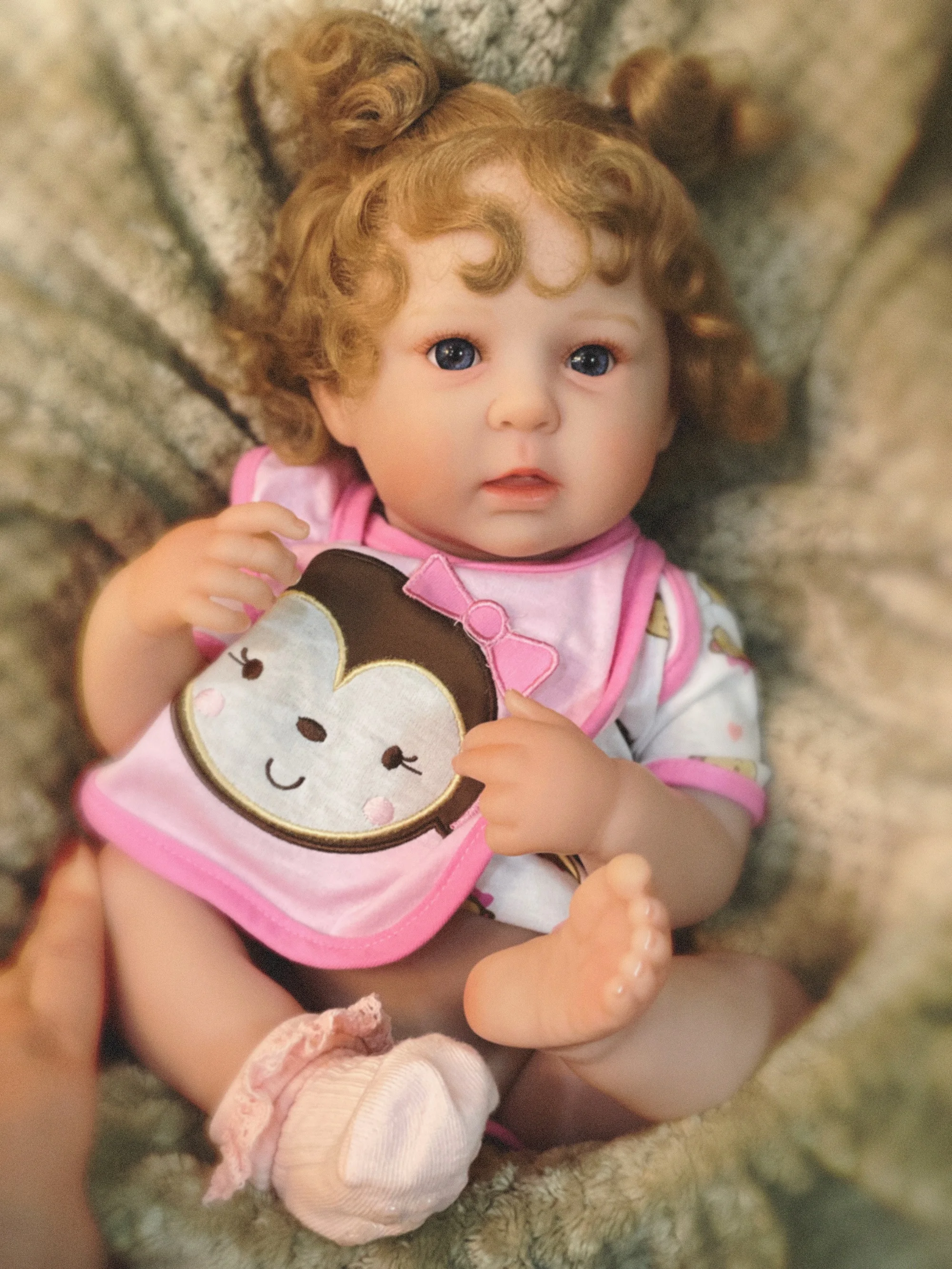 45CM Girl Ward Reborn Dolls Painted Full Body Vinyl Newborn Baby Doll With Painted Hair Toys For Kid's Christmas Gift Muñecas