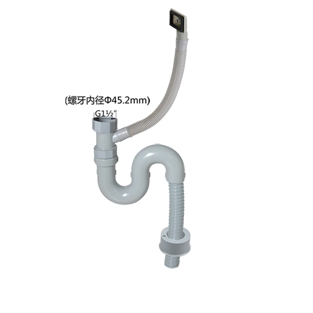 Talea Single Drain Pipe with overflow, Deodorization Tube,GT001