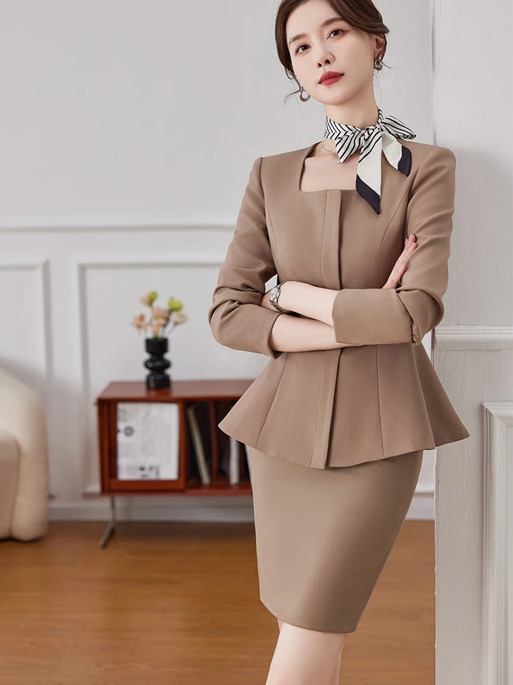 New Arrival Ladies Pant Suit Women Elegant Black Blue Female Business Work Wear Jacket Blazer and Trouser Formal 2 Piece Set