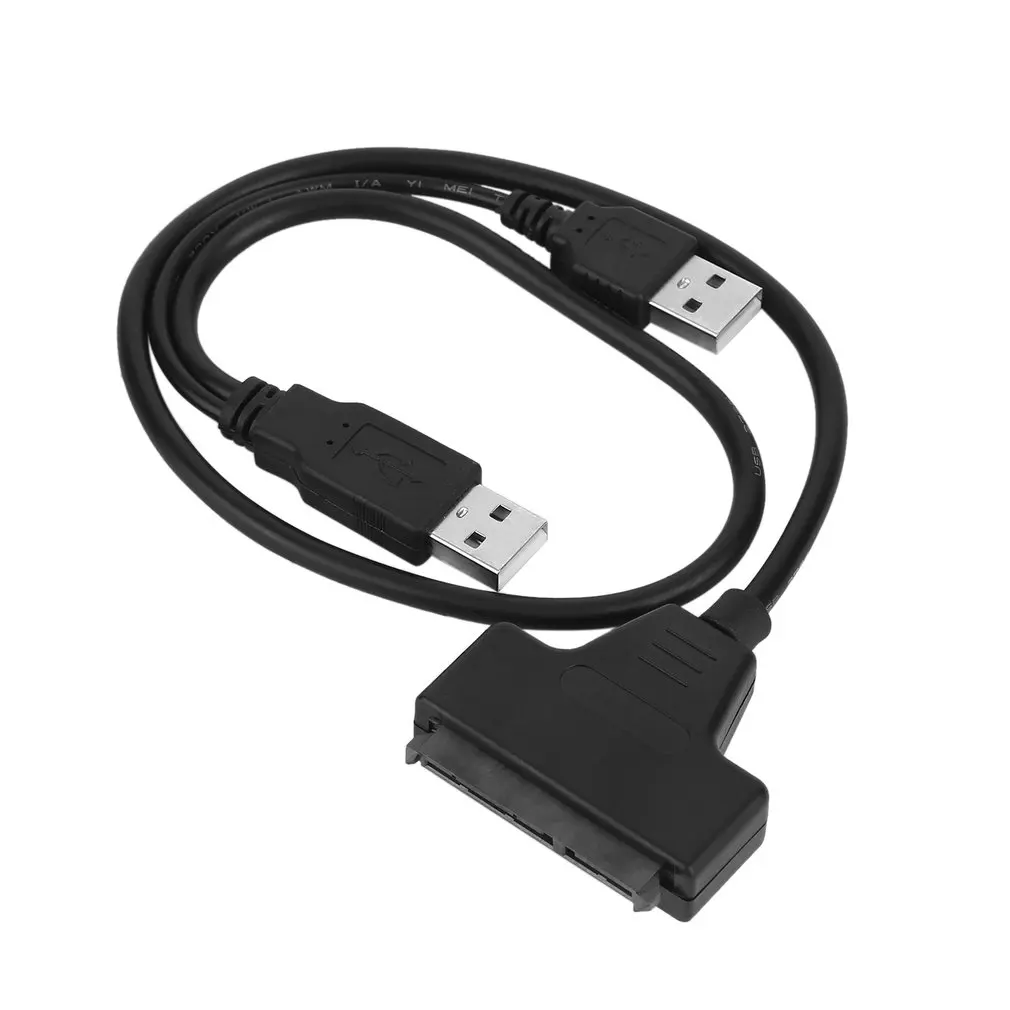 

Hot USB 2.0 Male To SATA 7+15P 22 Pin Cable Adapter For 2.5" SSD/Hard Disk Drive USB 2.0 SATA 7+15Pin to USB 2.0 Adapter