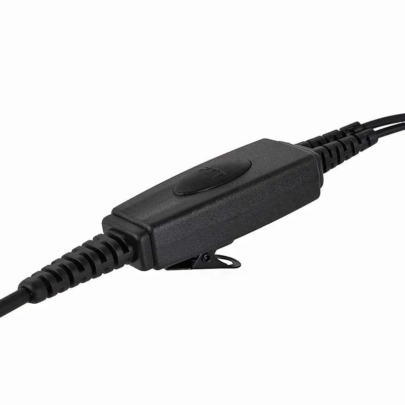 2 Pin D Shaped Ear Hook Dual Finger PTT Mic Headset Headphone for Motorola GP88 GP88S GP300 CP88 CP300 HYT TC-500 TC-600 Radio