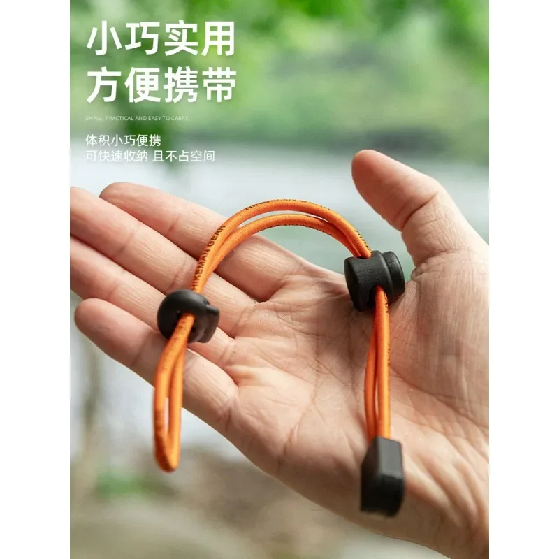 2/4pcs Outdoor mountaineering bag fixed buckle elastic rope adjustable strap backpack expansion external pole elastic rope