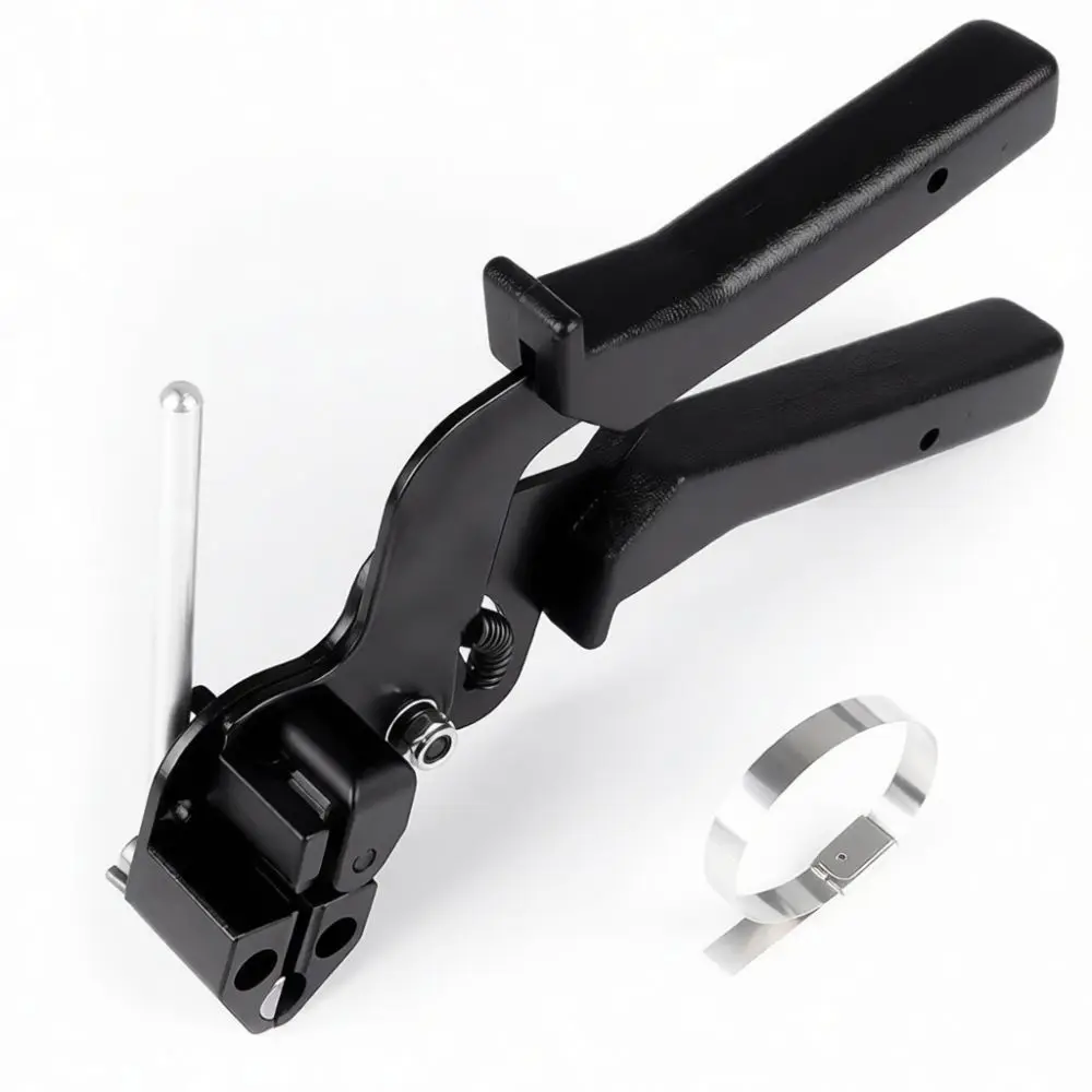 Stainless Steel Cable Tie Tensioner Tool Manual Metal Zip Tie Fastener Cutter Cable Management Fixing Binding Device