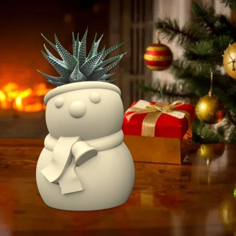 Snowman Doniczka Silikonowa forma do żywicy Odlew żywicy epoksydowej Soczysta doniczka