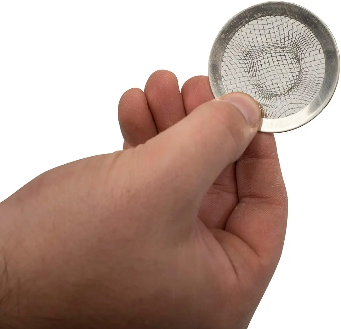 Gurus Stainless Steel Metal Kitchen Sink Basin 2pc Filter Set Strainer Stopper Bath Tub Hair Catcher Drainer