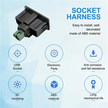 AB56-Car USB AUX 僅支援 Mib3 系統 MDI USB AMI 安裝插頭插座線束,適用於大眾高爾夫 7 5G0 035 222 F 5QD 035 726 E 10 最佳銷售 福斯高爾夫 - №3