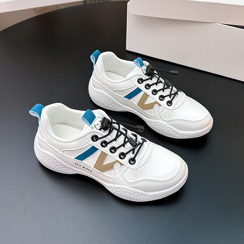 2023 nowe modne buty do tenisa damskie skórzane buty do biegania sportowe damskie codzienne wulkanizowane buty Tenis Feminino koszyk femino Femme