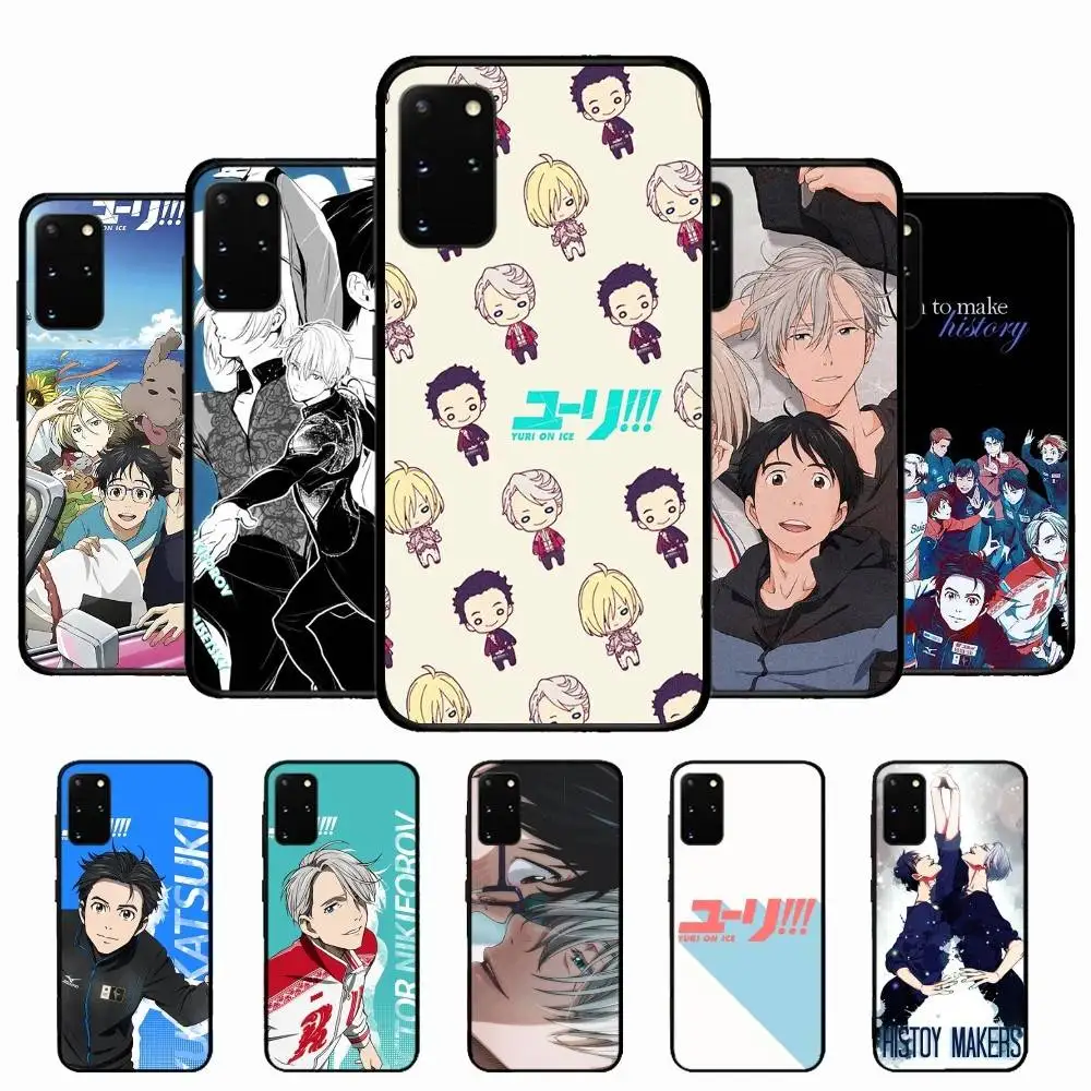 Funda de Teléfono con Diseño de Anime Deportivo YURI On ICE BL para Samsung S 24 Fe 25 Ultra Plus 20 Lite 21 30 22 23 24 22 Ultra 5G