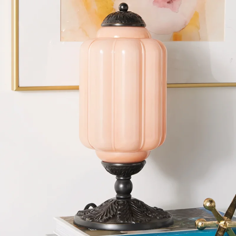 

Glass Table Lamp Vintage Nexos French Vintage Cream Glass Textured Table Lamp