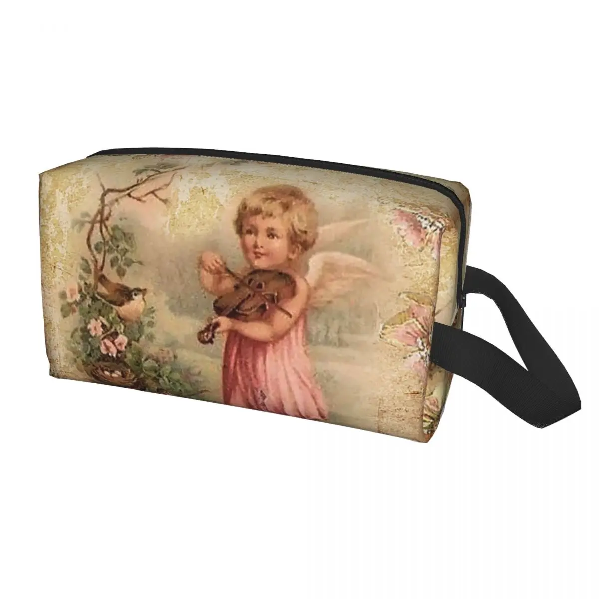 Victorian Angel Makeup Bag Women Travel Cosmetic Organizer Kawaii Vintage Angel Storage Toiletry Bags