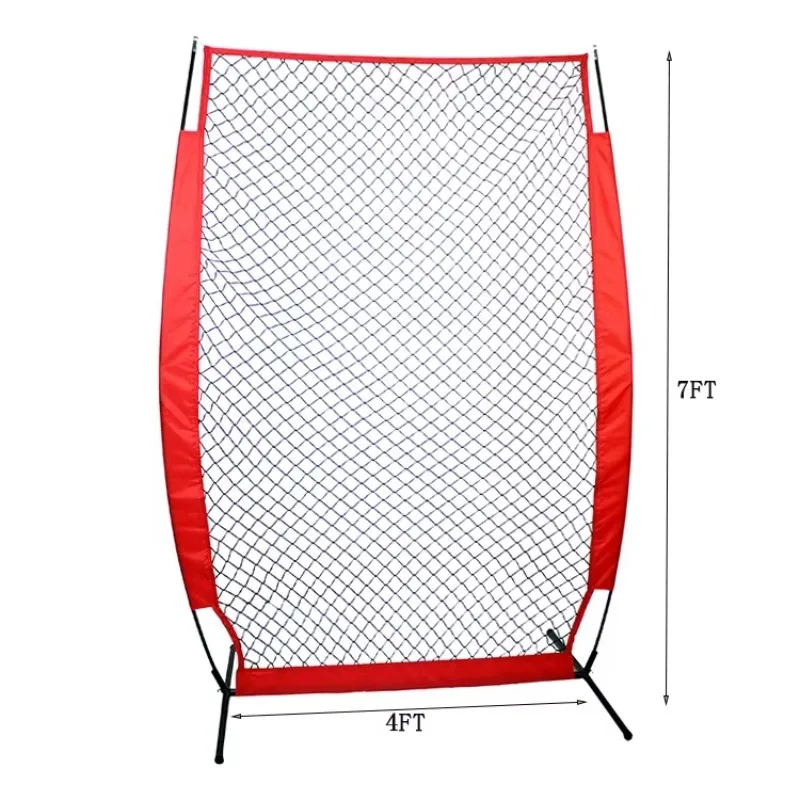 Rete da allenamento per softball e baseball per barricata sportiva portatile da 7 * 4 piedi con barriera antiappannamento per esercitarsi e allenamento