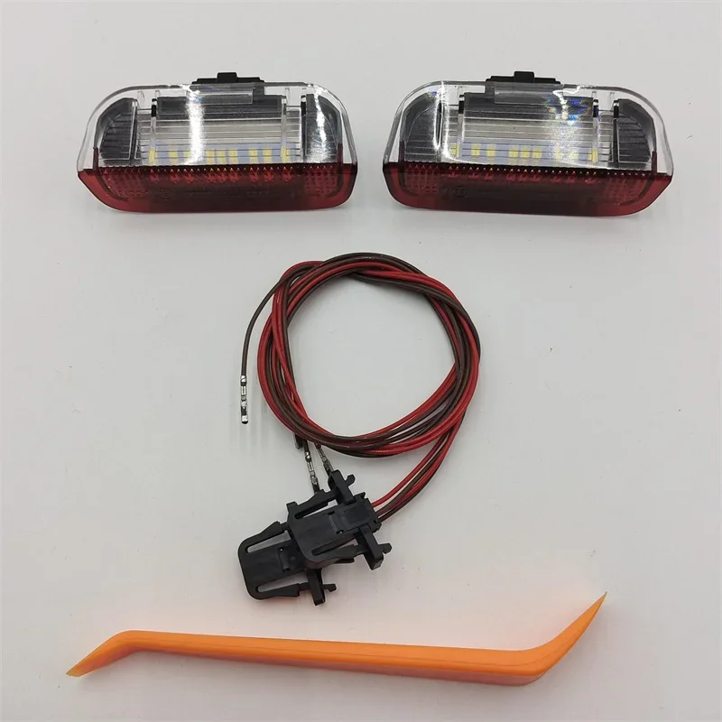 LED لوحة الباب المجاملة تحذير ضوء Led الباب مصباح لوح ل باسات B6 B7 B8 CC 1K0947411B 1K0947411A 1K0947419A