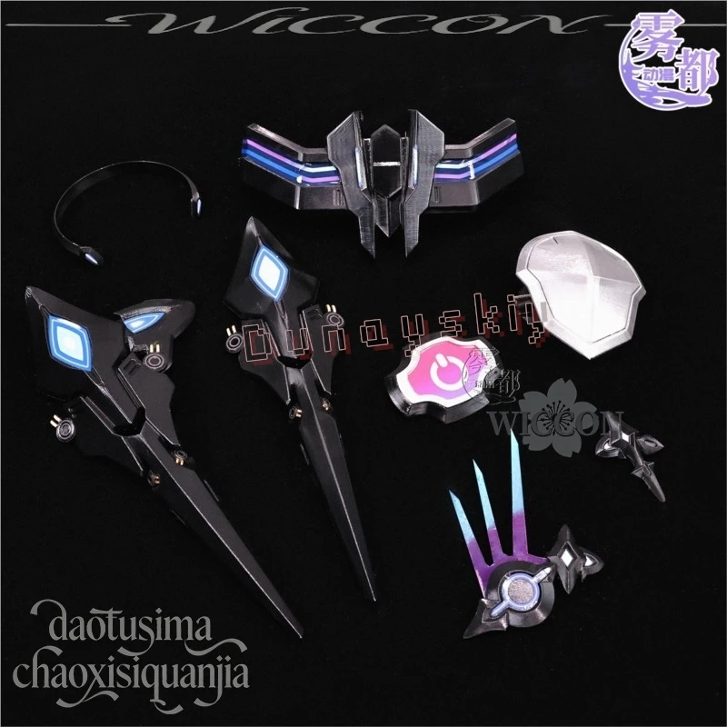 Anime Game Honkai：Star Rail Cosplay Silver Wolf LV.999 New Outfit Y2K Fashion Punk Black Purple Blue Suit Sexy Bikini Cape Wigs view 5