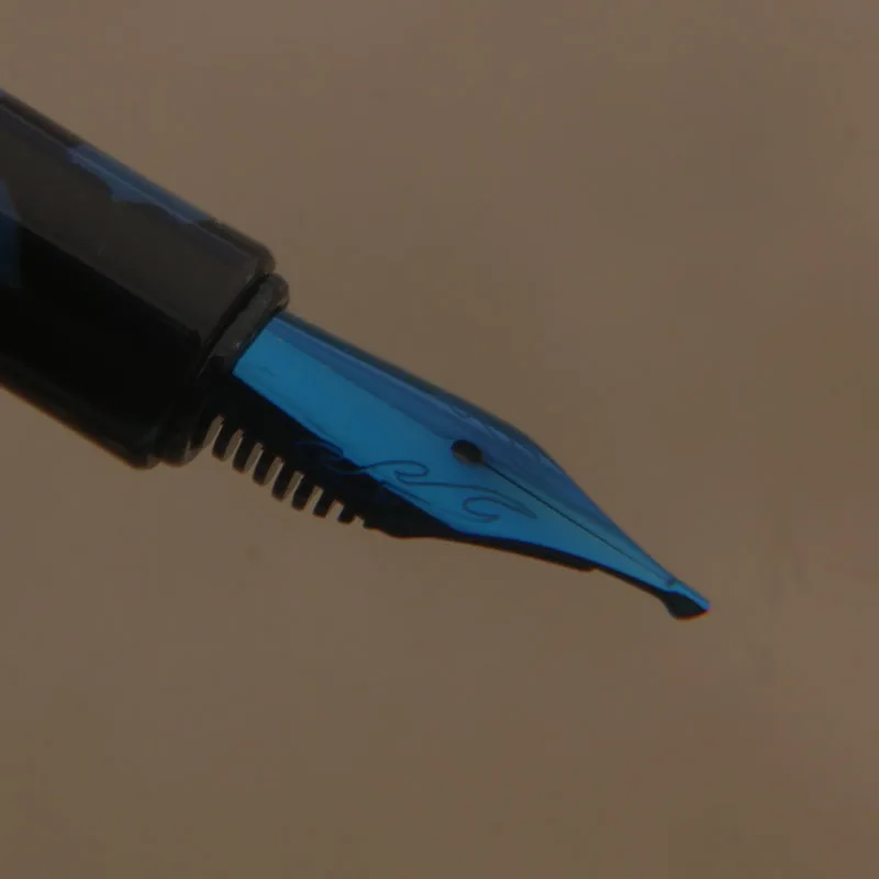 Naginata pluma estilográfica de punta de Metal hecha a mano, molienda, 26 bolígrafos, Azul Real, oficina de negocios, suministros escolares, bolígrafos de tinta de escritura