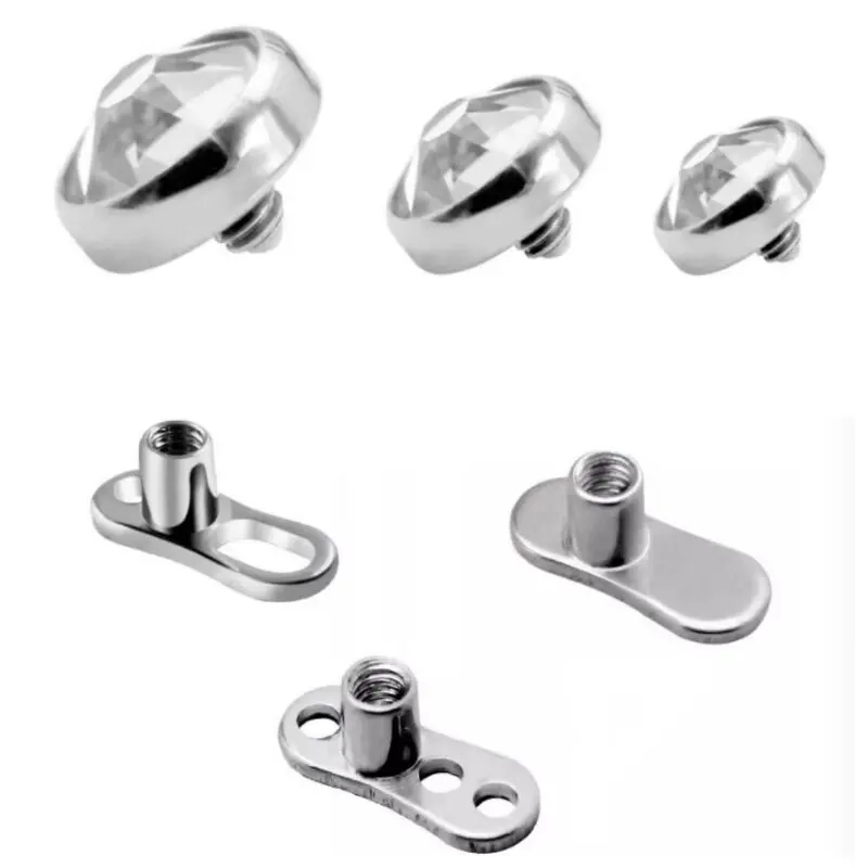 1 قطعة ثقب الفولاذ المقاوم للصدأ مرساة جلدية Microderملز زراعة الجلد ، استبدال مثقاب الخشب ، ثقب جسم غواص #3