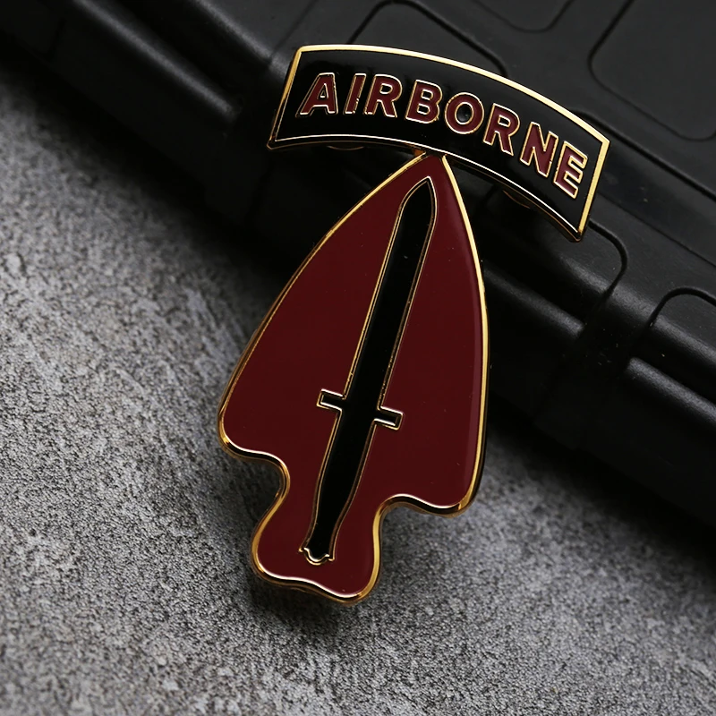 Airborne Identify Badge United States Army Special Forces Metal Casual Wear Badge Decoration Crafts Pins