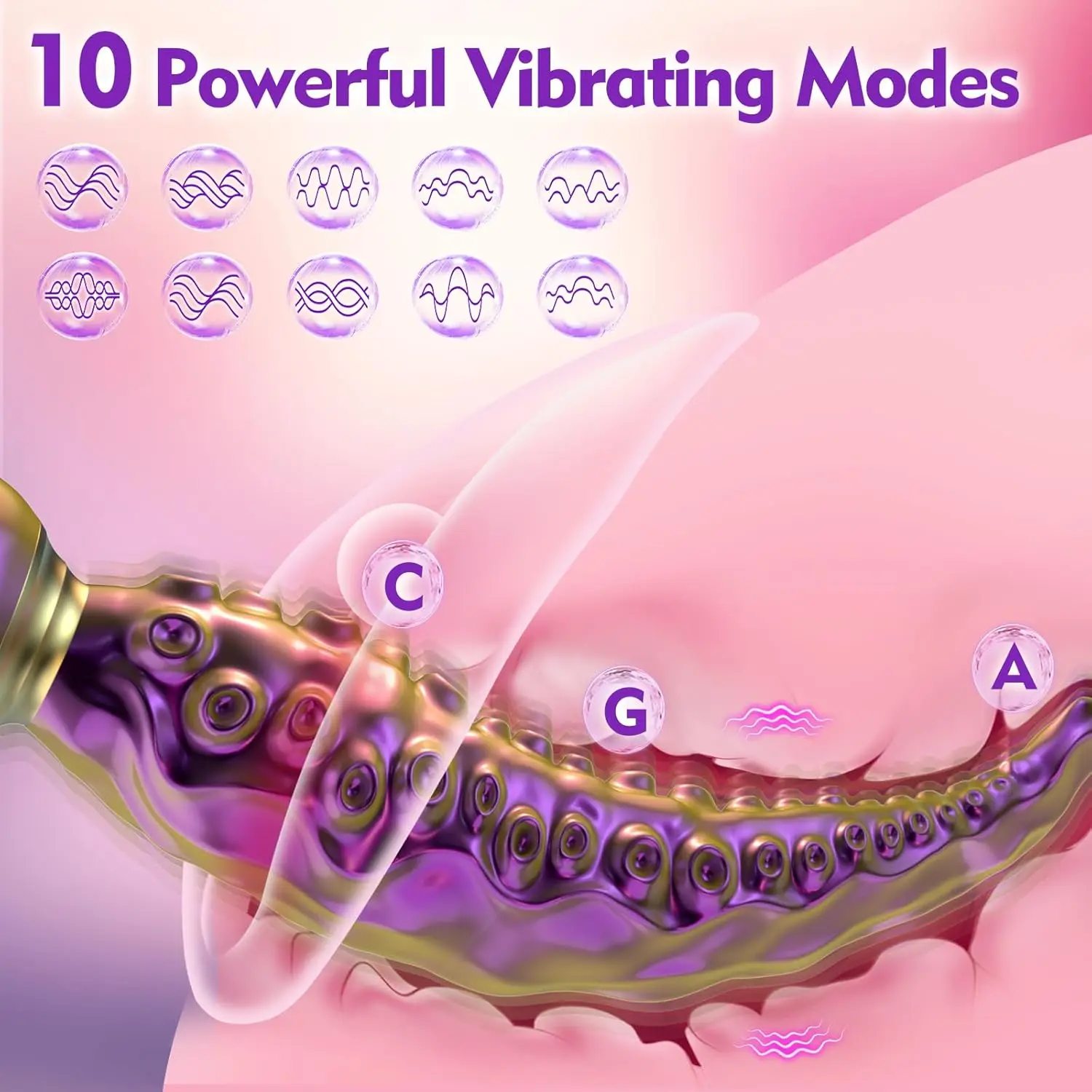 Vibrating Realistic Monster G-Spot Dildos Octopus Vibrator with 7 Powerful Mode Adult Sex Toys for Women Anal Vagina Stimulation