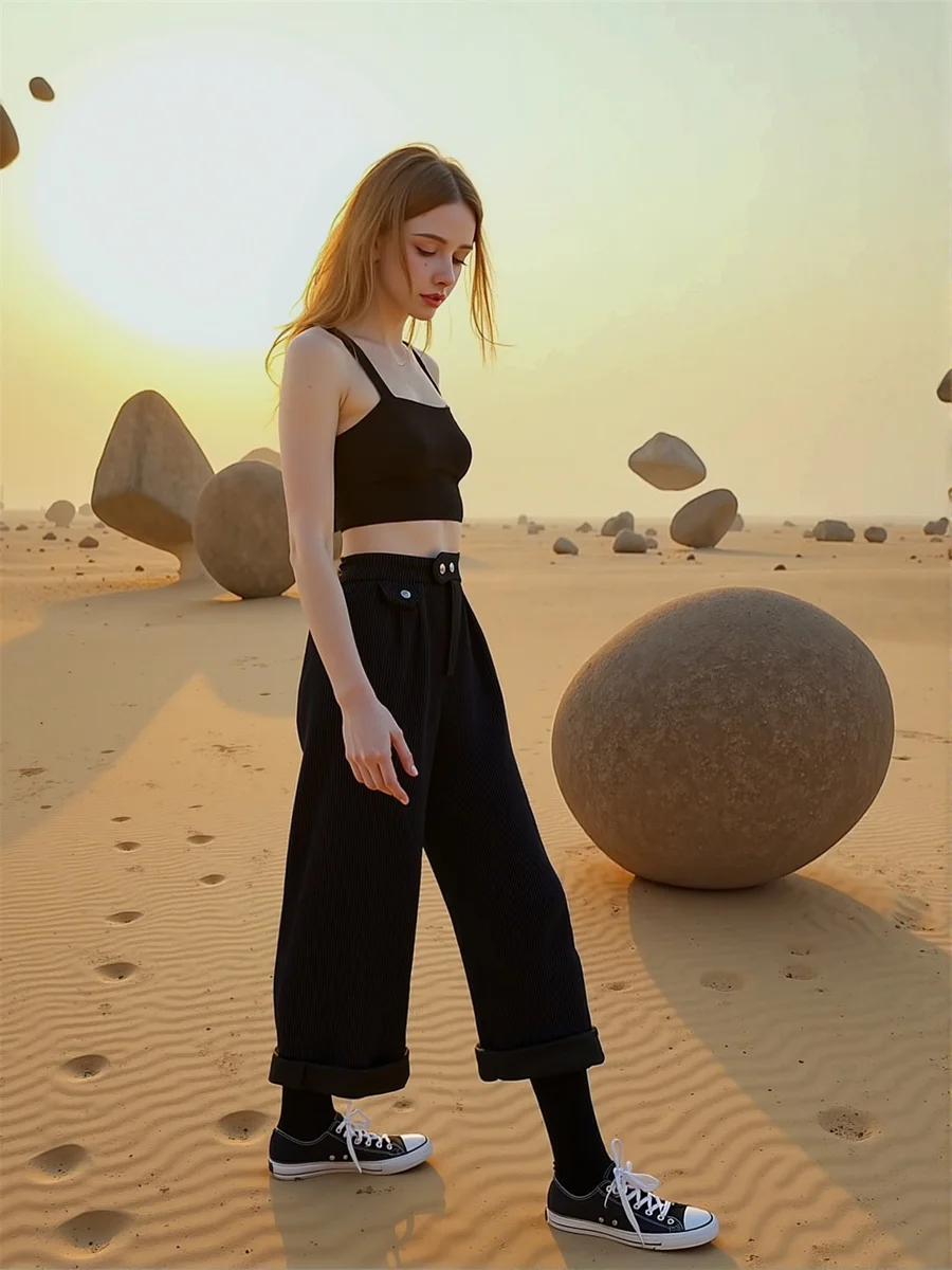 Pantaloni da donna Office Bianco Autunno Cucitura intrecciata Design dettagli da donna Caratteristica Elemento di moda Unico Interessante Moderno Contemporaneo