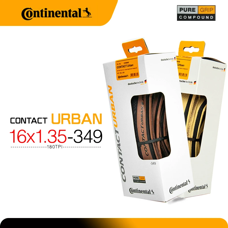 

Continental Contact Urban 16 дюймов 35-349 дорожная Складная шина 16x1,35 велосипедная шина желтая кромка для гравия/BMX складной велосипед