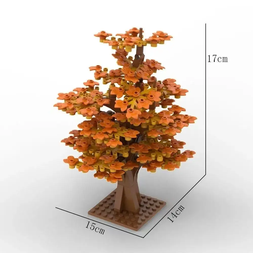 maple tree home decoration, building blocks tree model assembly decoration, toy tree, girls' holiday toy gift