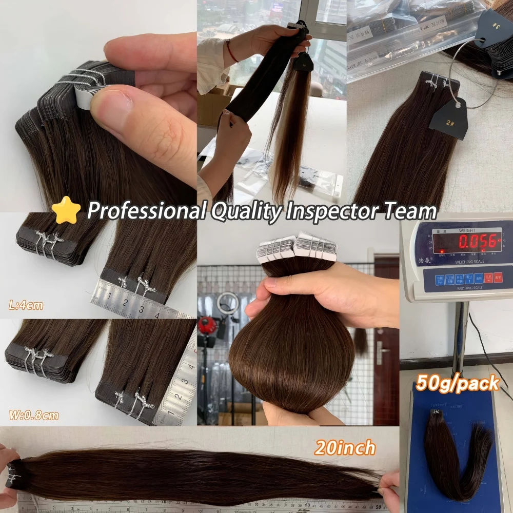 Tape In 100% Human Hair Straight Double Sided Blonde Comfortable Silky Natural Remy Virgin Tape ins Bone Straight Double Drawn