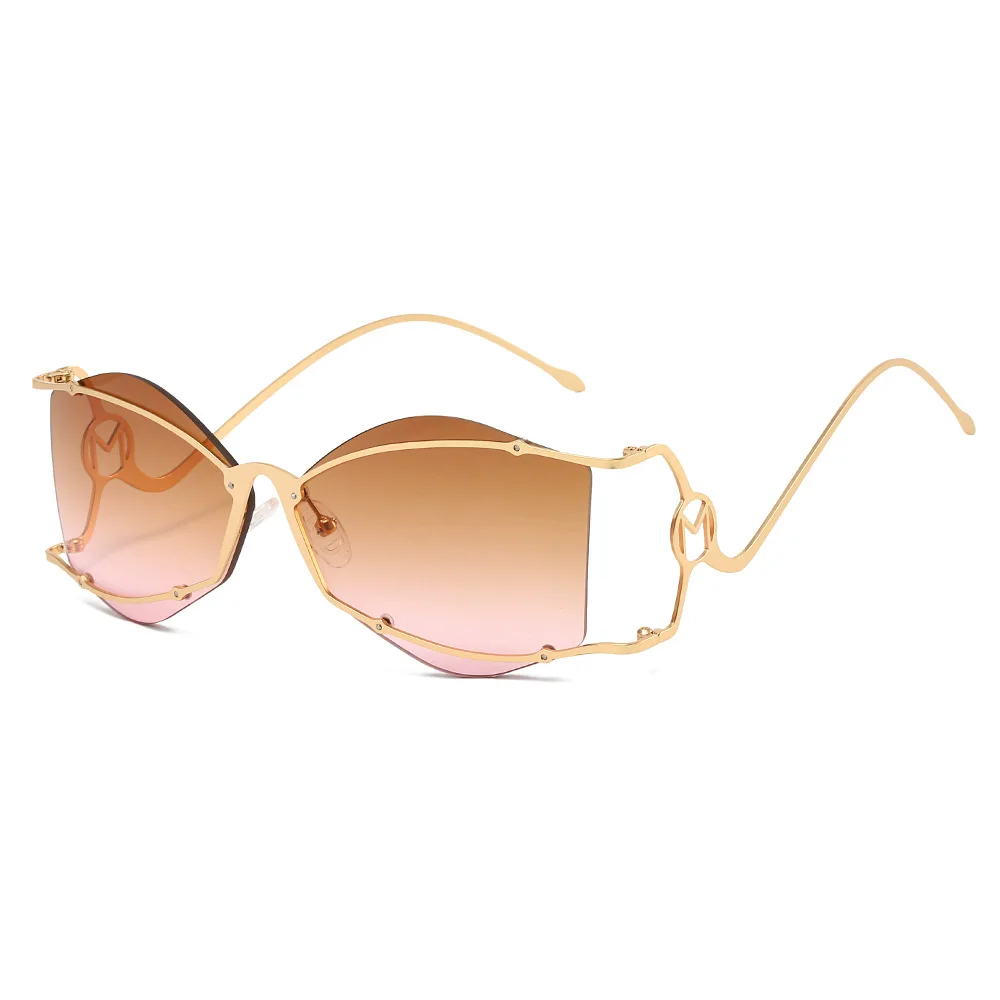 2025 Unregelmäßige Sonnenbrille Frauen Ins Mode Biegen Bein Persönlichkeit Sonnenschutz Gläser