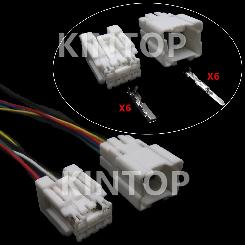 

1 Set 6 Pins 6098-6970 6098-6947 Car AC Assembly Wire Harness Connector Car Wide Steering Brake Light And Taillight Socket