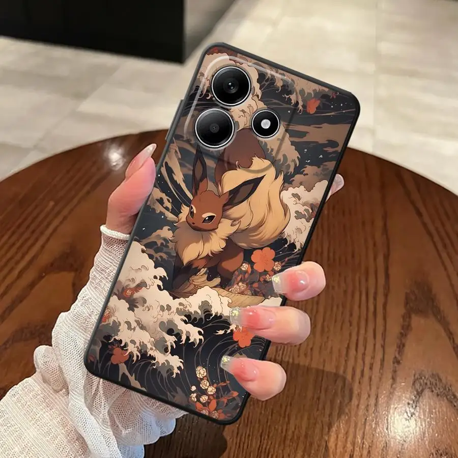 Casing untuk Xiaomi Redmi Note 10 9 8 Pro 10S 12S 9S 11S 11 13 12 Pro Plus Penutup Belakang Ponsel Lembut Anime Pokemon Lucu