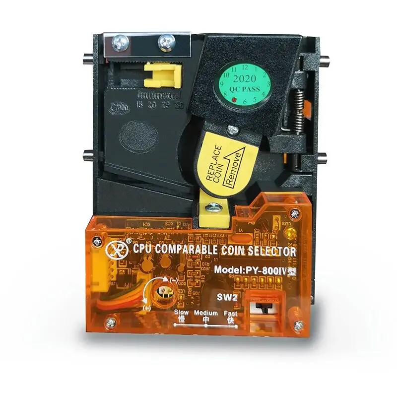 Coin Operated Games PY 800 5th Generation Vertical Straight Coin Acceptor High Speed CPU Comparator For Arcade Game Machine